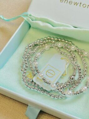 Enewton 4-Piece Silver and Pearl Bracelet Set